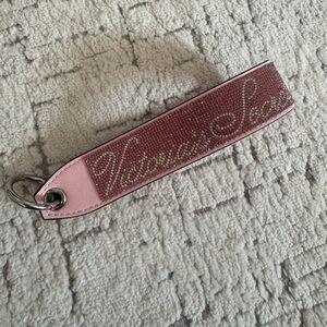 Victoria’s Secret Pink Rhinestone Pretty Blossom Wristlet Strap Keychain